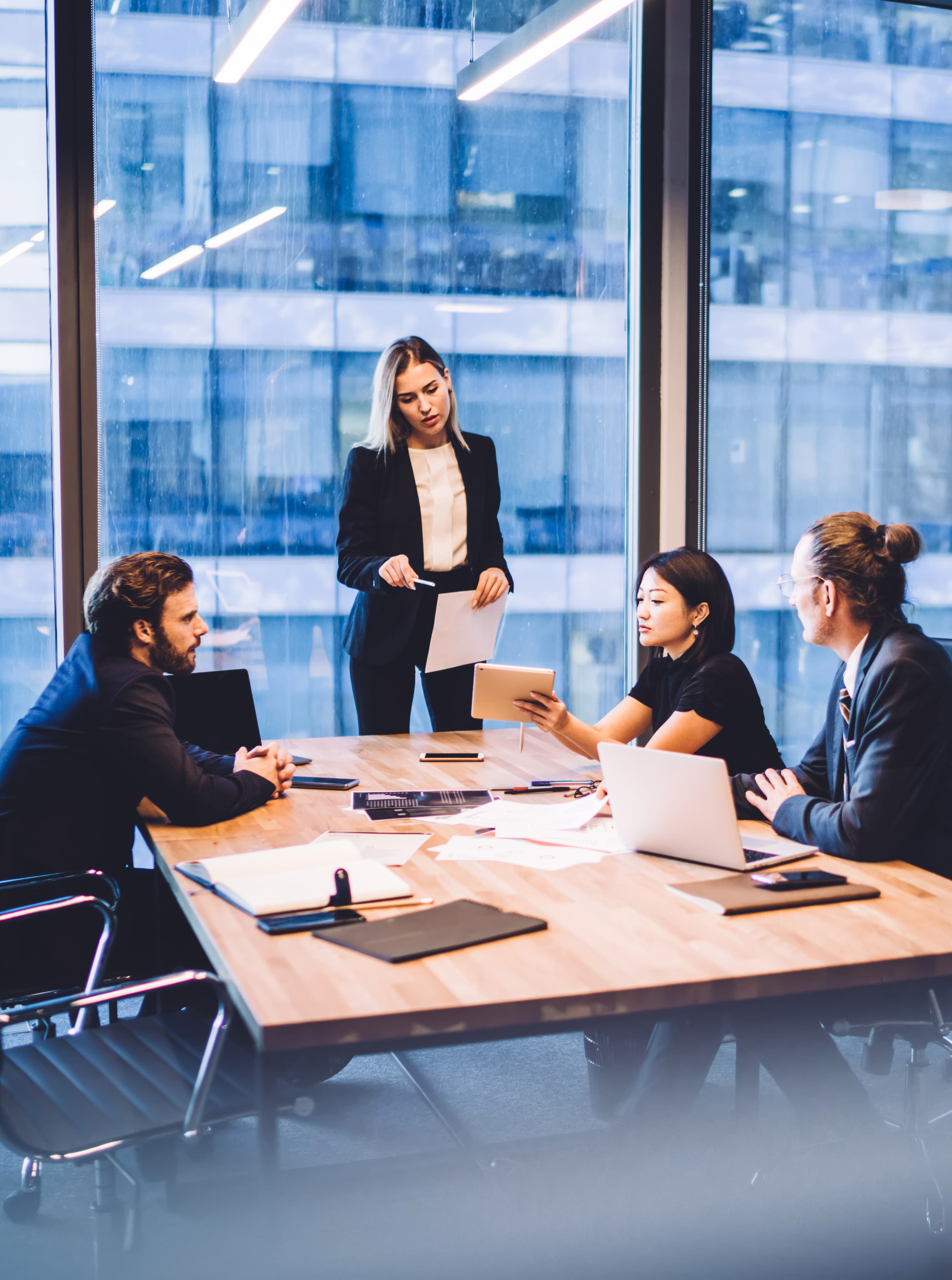 Business meeting with professionals